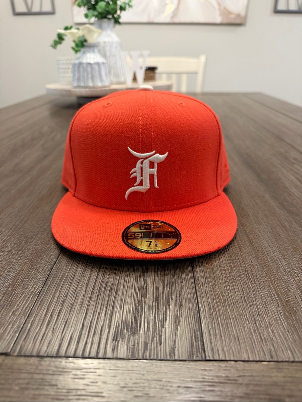 New Era Orange F Embroidered Fitted Cap